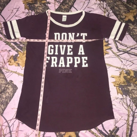 i don’t give a frappe mcbling victoria secret pink t shirt - Picture 7 of 8